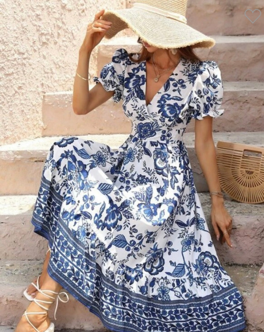 V-Neck Floral Maxi