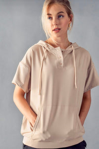 Hooded Front Pocket Top