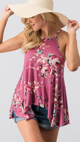 Floral Print Sleeveless Tank