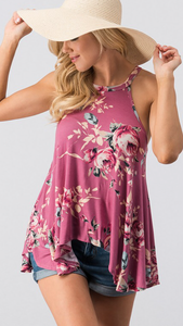 Floral Print Sleeveless Tank
