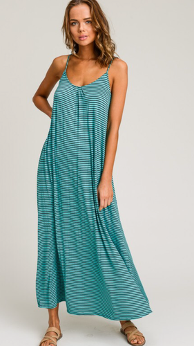 Pinstripe Maxi With Adjustable Straps