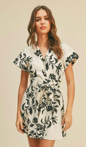 Floral Linen Shirt Dress